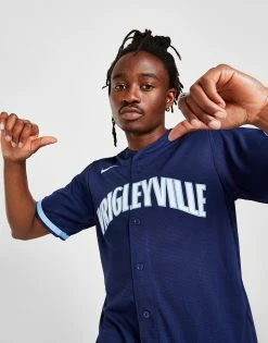 Nike MLB Chicago Cubs City Jersey Blå -Herretoj Salg jd 465382 d