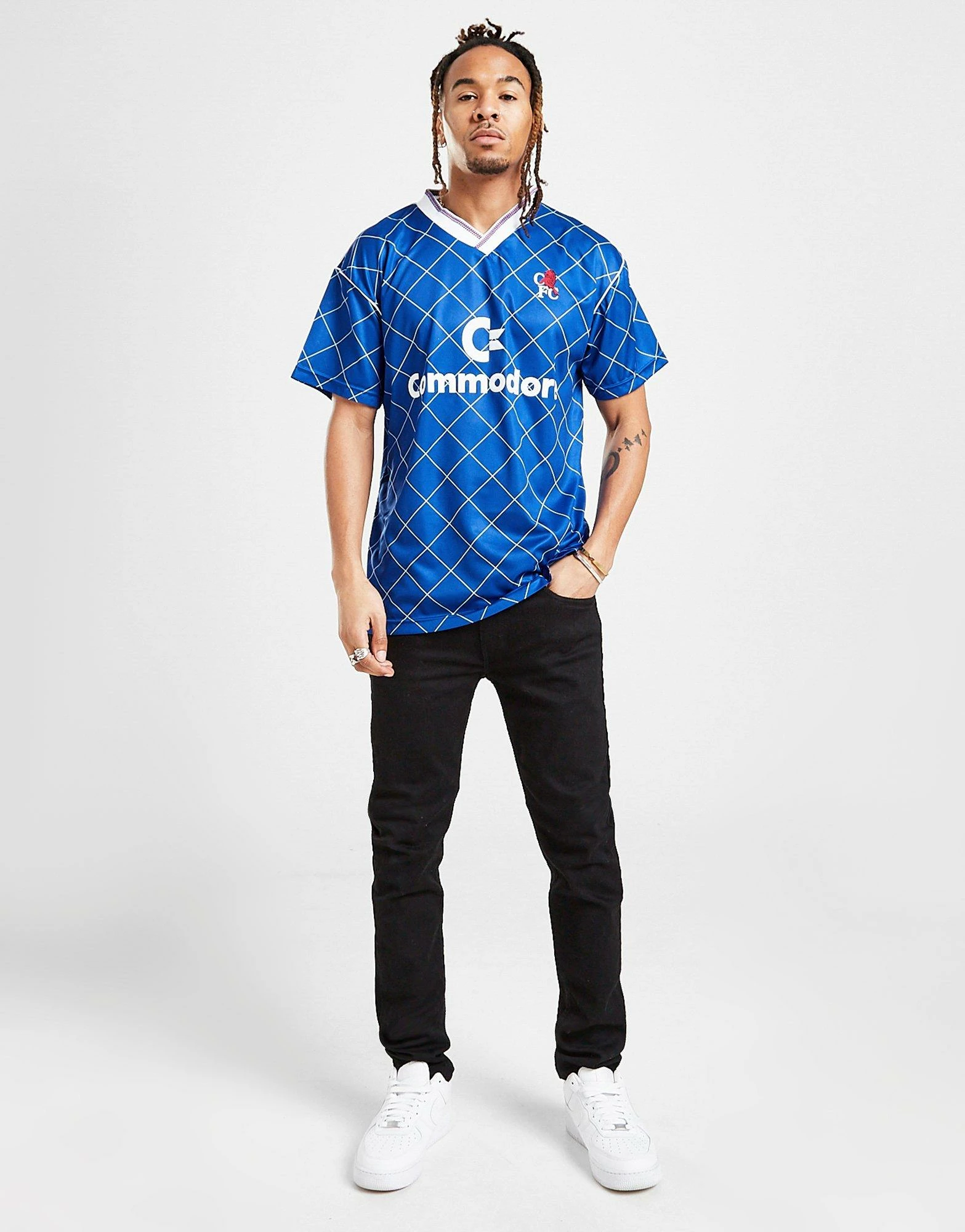 Score Draw Chelsea FC '88 Hjemmebane Retro Trøje Herre Blå 6 Score Draw Chelsea FC '88 Hjemmebane Retro Trøje Herre Blå - Billede 4