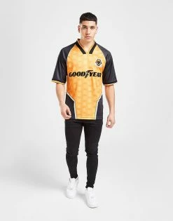 Score Draw Wolverhampton Wanderers FC '96 Home Retro Shirt Guld -Herretoj Salg jd 465672 d