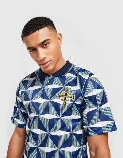 Score Draw Northern Ireland '90 Retro Away Shirt Blå