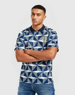 Score Draw Northern Ireland '90 Retro Away Shirt Blå -Herretoj Salg jd 465746 d