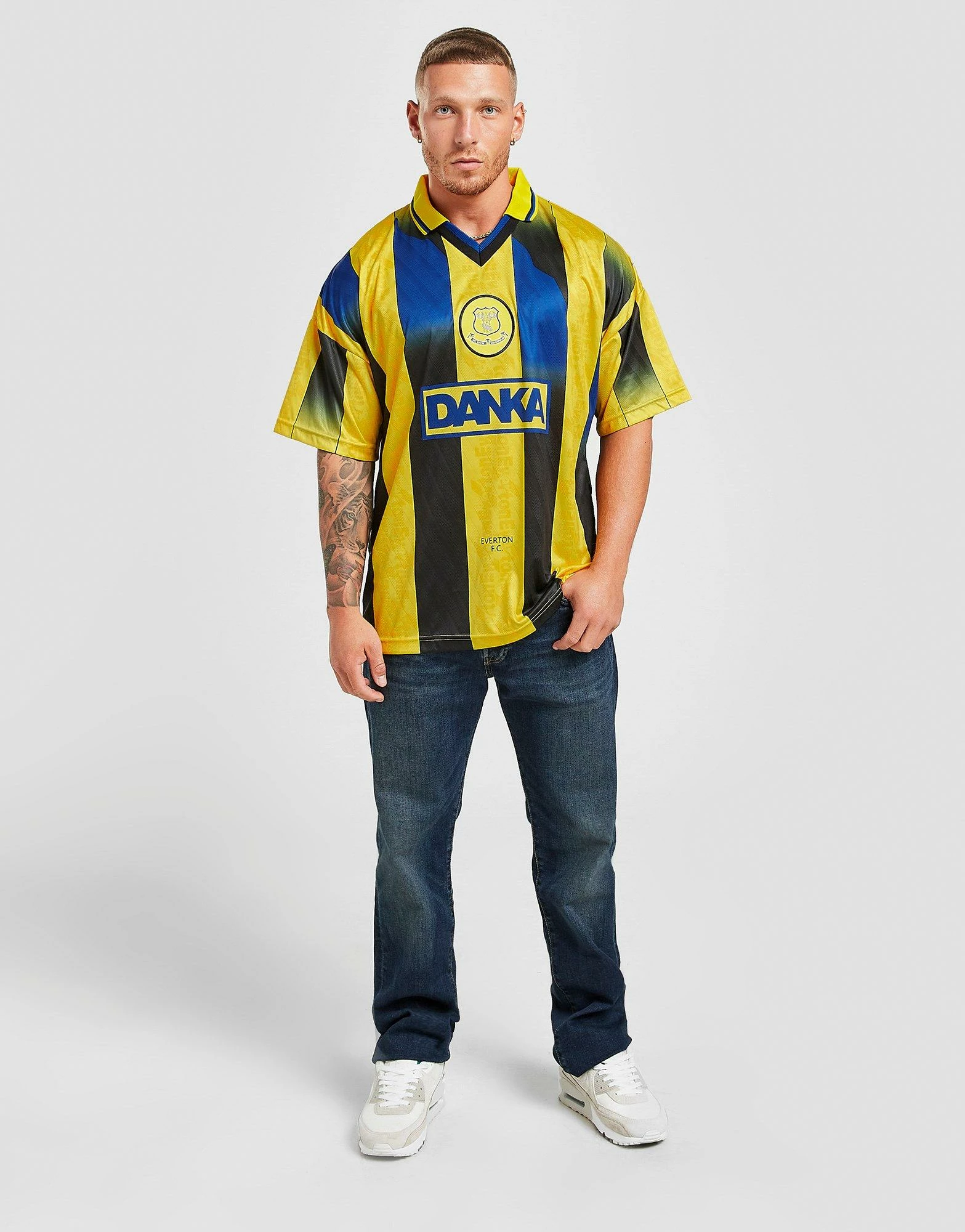 Score Draw Everton FC '96 Retro Away Shirt Gul 5 Score Draw Everton FC '96 Retro Away Shirt Gul - Billede 3