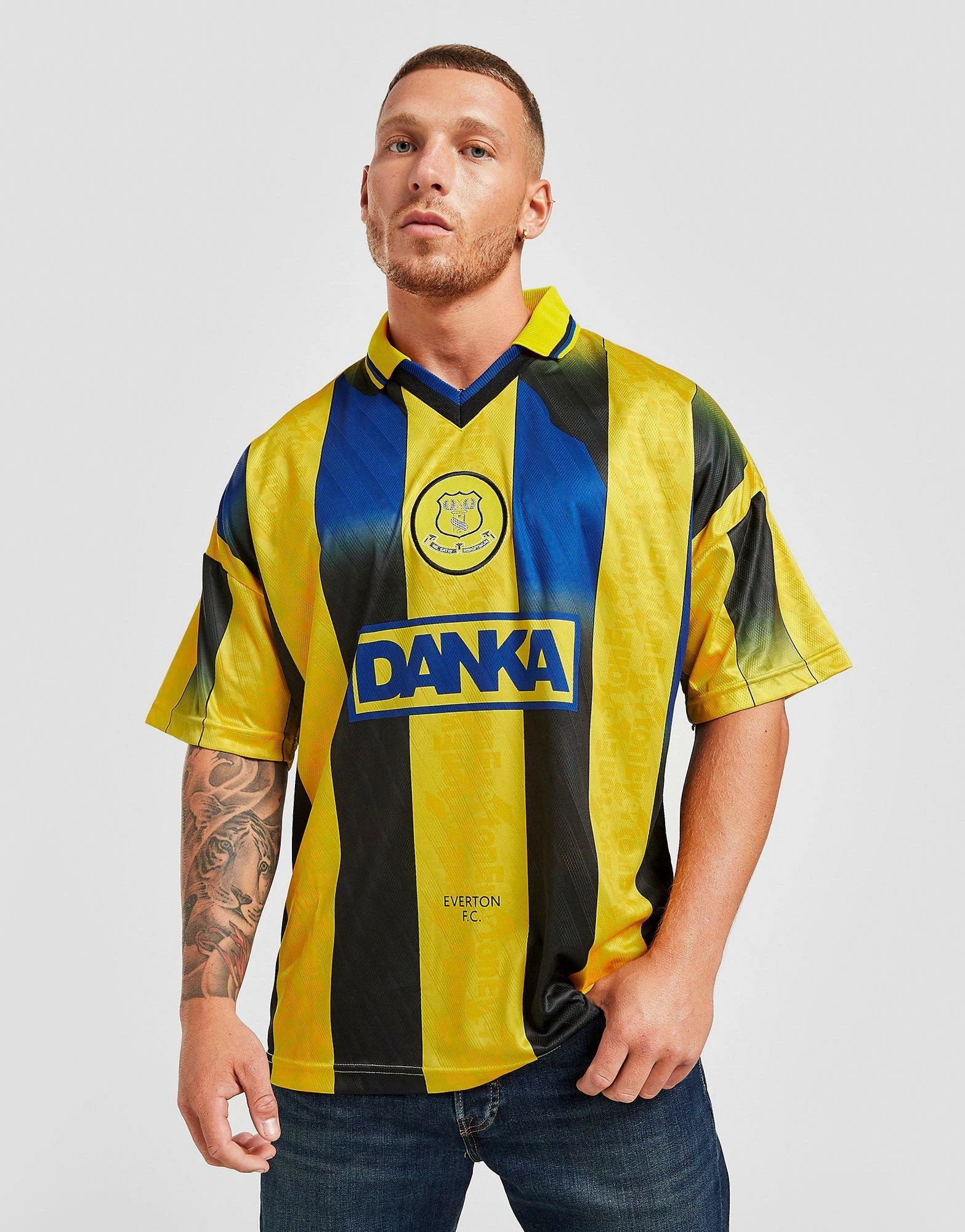 Score Draw Everton FC '96 Retro Away Shirt Gul 6 Score Draw Everton FC '96 Retro Away Shirt Gul - Billede 4