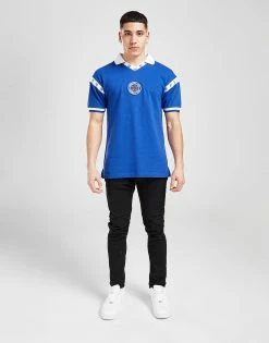 Score Draw Leicester City FC '76 Home Retro Shirt Blå -Herretoj Salg jd 465880 d