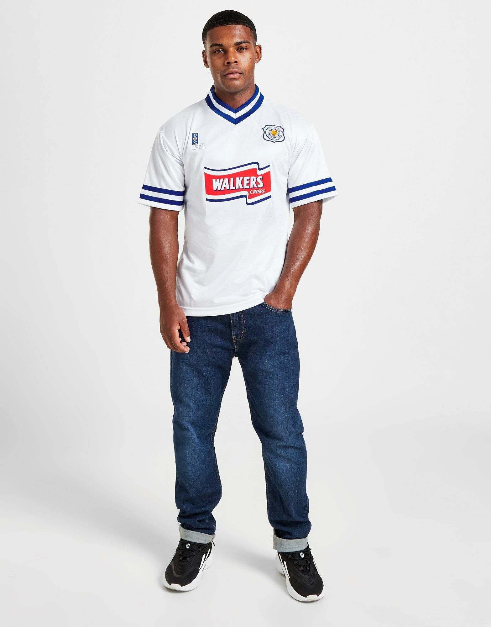 Score Draw Leicester City FC '97 Retro Away Shirt Hvid 6 Score Draw Leicester City FC '97 Retro Away Shirt Hvid - Billede 4