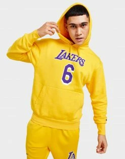 Nike NBA Los Angeles Lakers Pullover James #6 Hoodie Gul