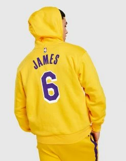 Nike NBA Los Angeles Lakers Pullover James #6 Hoodie Gul -Herretoj Salg jd 468897 d