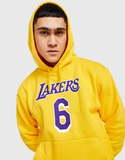 Nike NBA Los Angeles Lakers Pullover James #6 Hoodie Gul -Herretoj Salg jd 468897 e