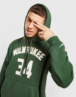 Nike NBA Milwaukee Bucks Giannis #34 Hoodie Grøn