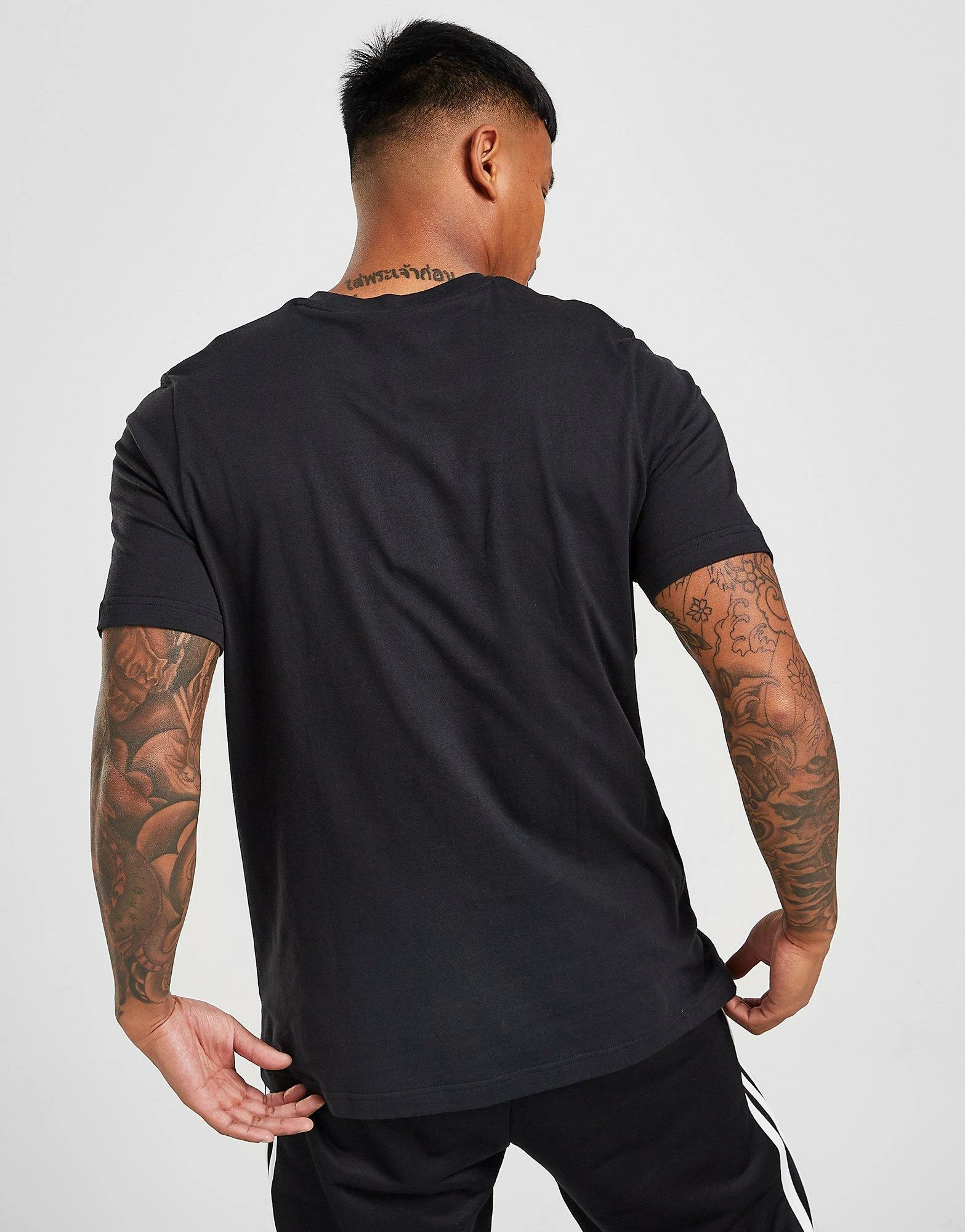 Adidas Badge Of Sport 3-Stripes T-Shirt Herre Sort 5 Adidas Badge Of Sport 3-Stripes T-Shirt Herre Sort - Billede 3