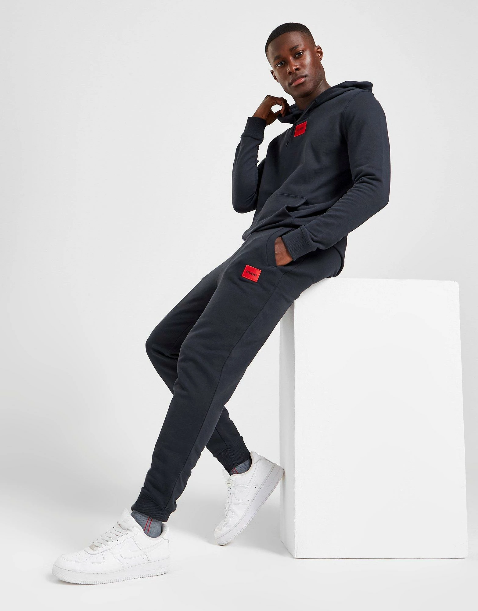 HUGO Doak Square Logo Joggers Blå 7 HUGO Doak Square Logo Joggers Blå - Billede 5