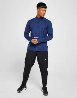 Nike Element 1/2 Zip Running Top Herren Blå -Herretoj Salg jd 474567 d