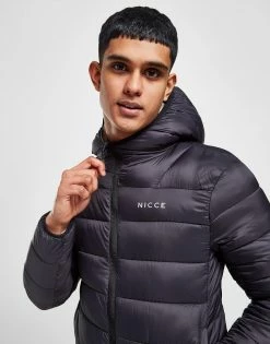 Nicce Skyline Puffer Jacket Sort