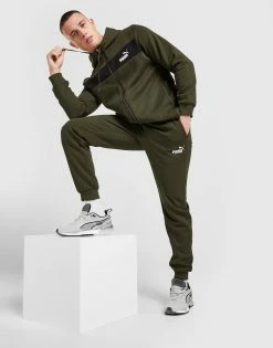 Puma Core Full Zip Panel Tracksuit Grøn