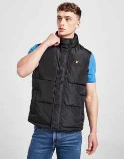 Lyle & Scott Padded Gilet Sort -Herretoj Salg jd 498201 b