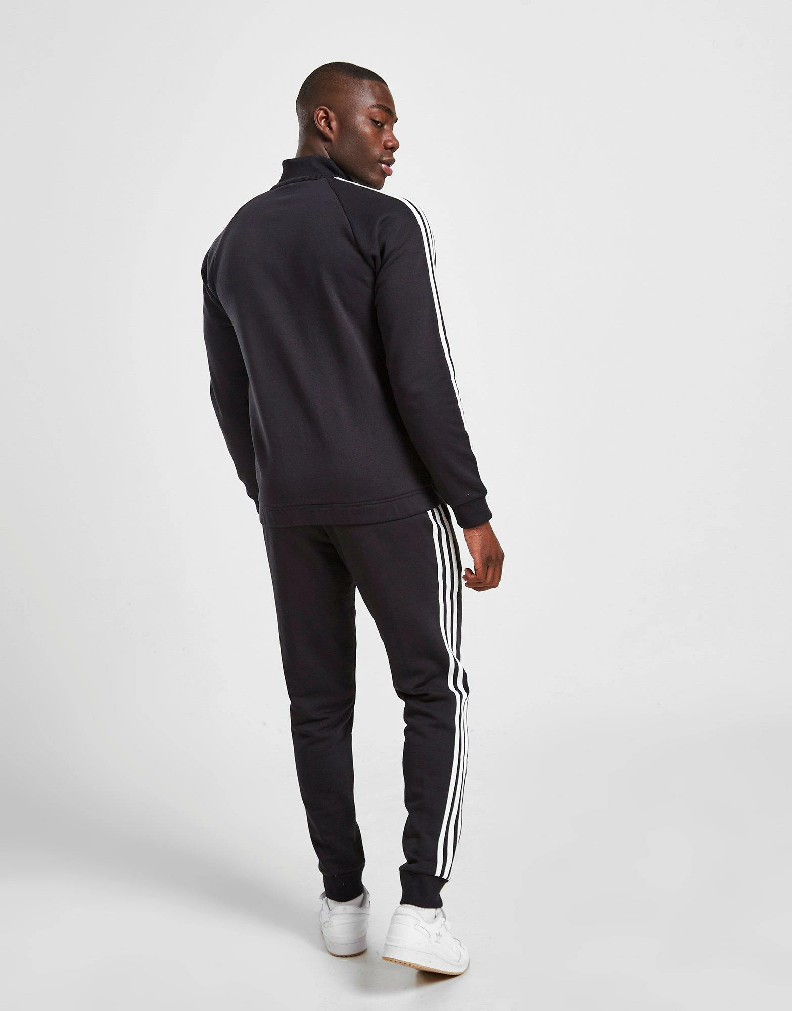 Adidas Badge Of Sport Colour Block Fleece Træningssæt Herre Sort 6 Adidas Badge Of Sport Colour Block Fleece Træningssæt Herre Sort - Billede 4