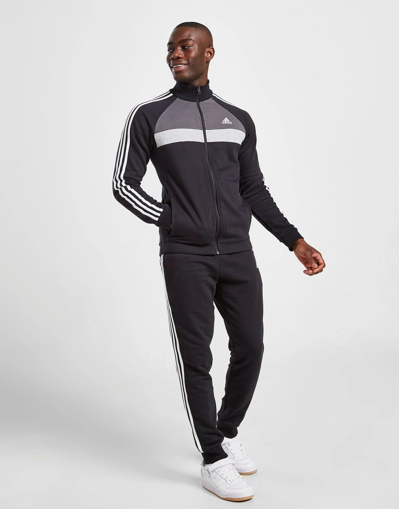 Adidas Badge Of Sport Colour Block Fleece Træningssæt Herre Sort 9 Adidas Badge Of Sport Colour Block Fleece Træningssæt Herre Sort - Billede 7