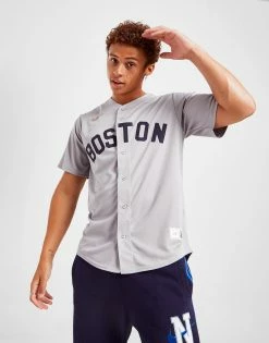 Nike MLB Boston Red Sox Cooperstown Jersey Grå -Herretoj Salg jd 502481 c