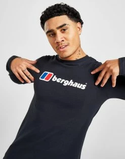Berghaus Logo Langærmet T-Shirt Herre Sort