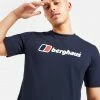 Berghaus Large Logo T-shirt Blå -Herretoj Salg jd 507085 a