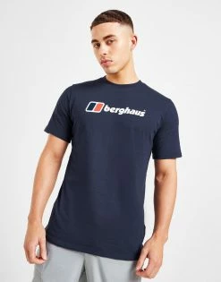 Berghaus Large Logo T-shirt Blå -Herretoj Salg jd 507085 c