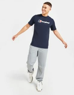 Berghaus Large Logo T-shirt Blå -Herretoj Salg jd 507085 d