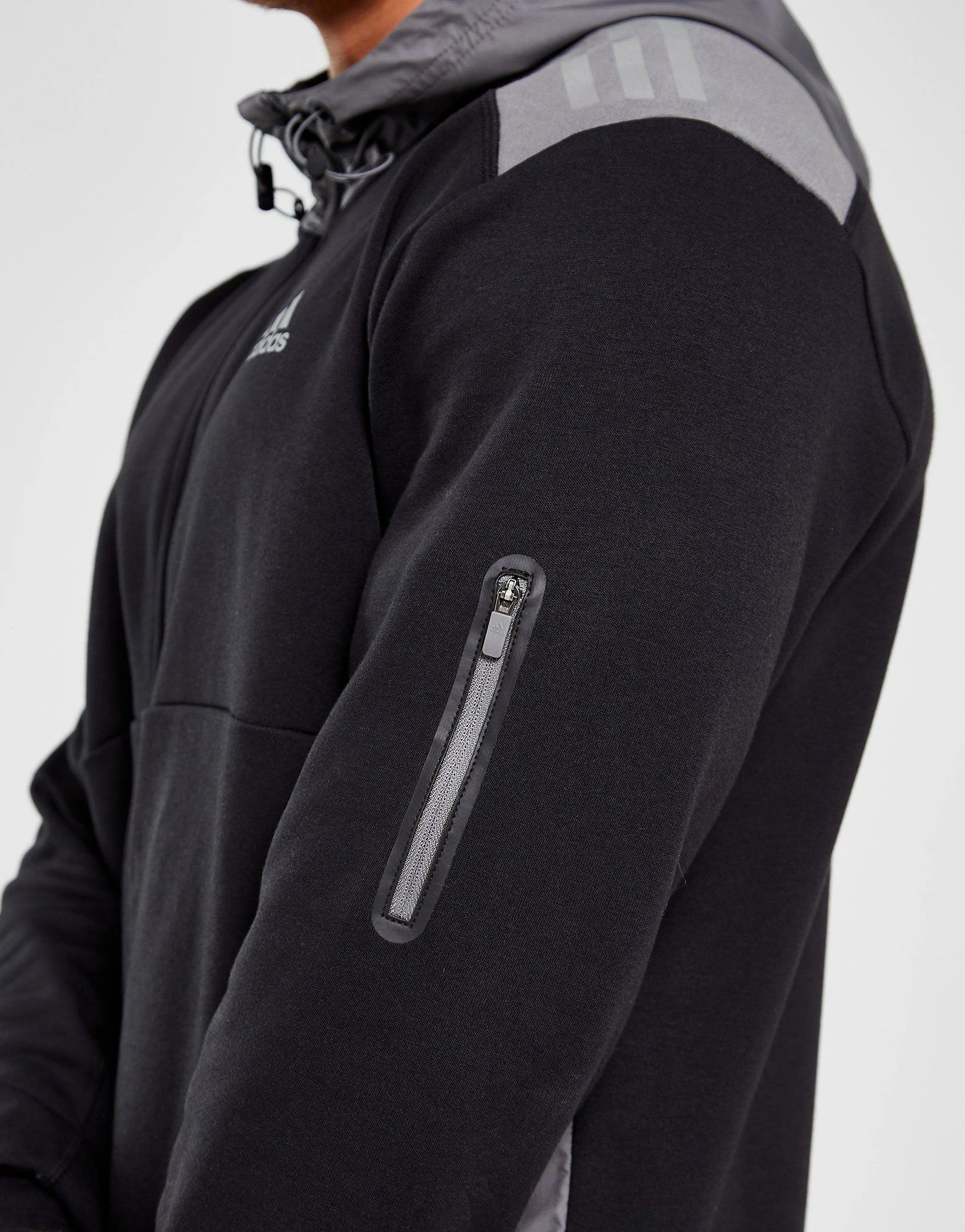 Adidas Tech Full Zip Hoodie Sort 6 Adidas Tech Full Zip Hoodie Sort - Billede 4