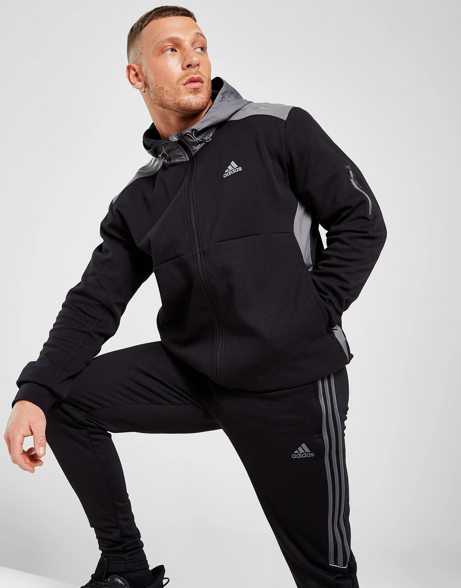 Adidas Tech Full Zip Hoodie Sort 8 Adidas Tech Full Zip Hoodie Sort - Billede 6