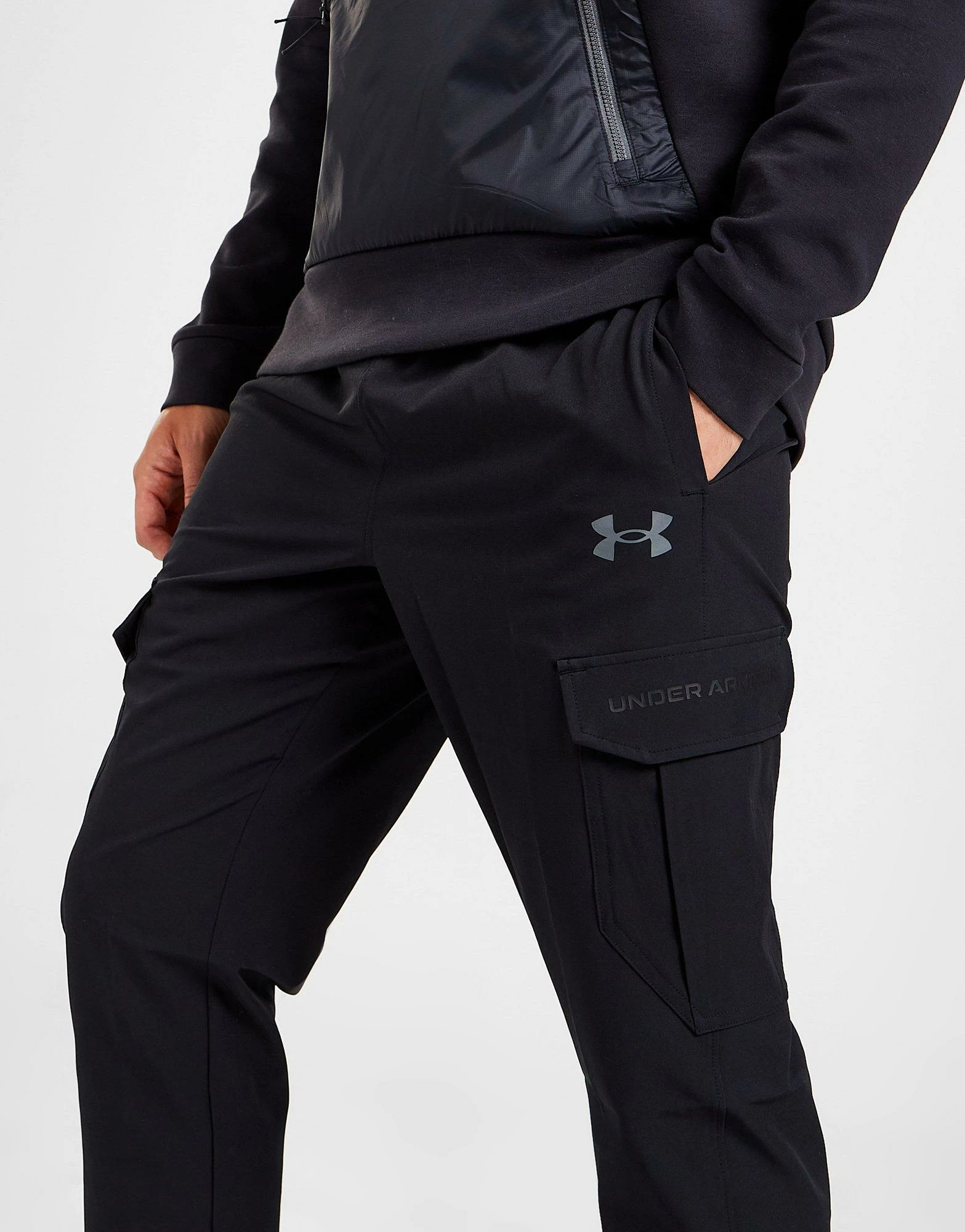 Under Armour Woven Wordmark Cargo Track Pants Sort 6 Under Armour Woven Wordmark Cargo Track Pants Sort - Billede 4
