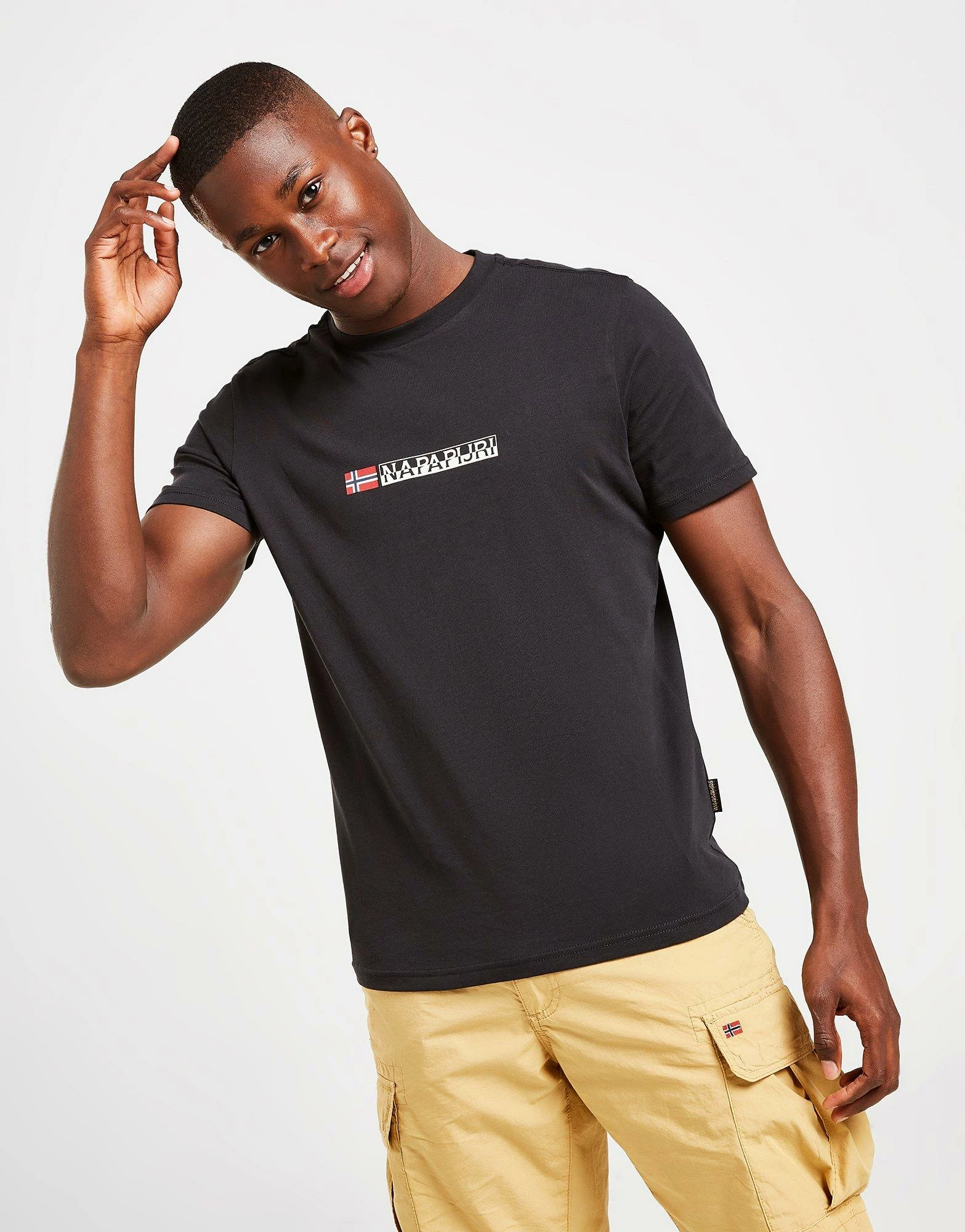 Napapijri Sory Flag T-Shirt Herre Sort 3 Napapijri Sory Flag T-Shirt Herre Sort