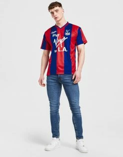 Score Draw Crystal Palace FC 1990 Retro FA Cup Shirt Rød -Herretoj Salg jd 521388 d