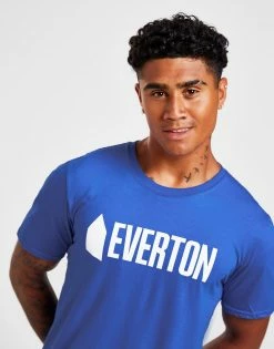 Hummel Everton FC Wordmark T-Shirt Blå