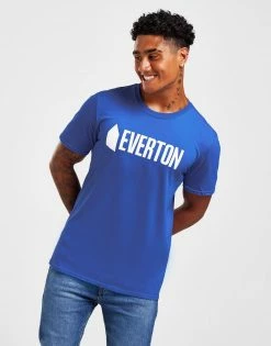 Hummel Everton FC Wordmark T-Shirt Blå -Herretoj Salg jd 525056 c