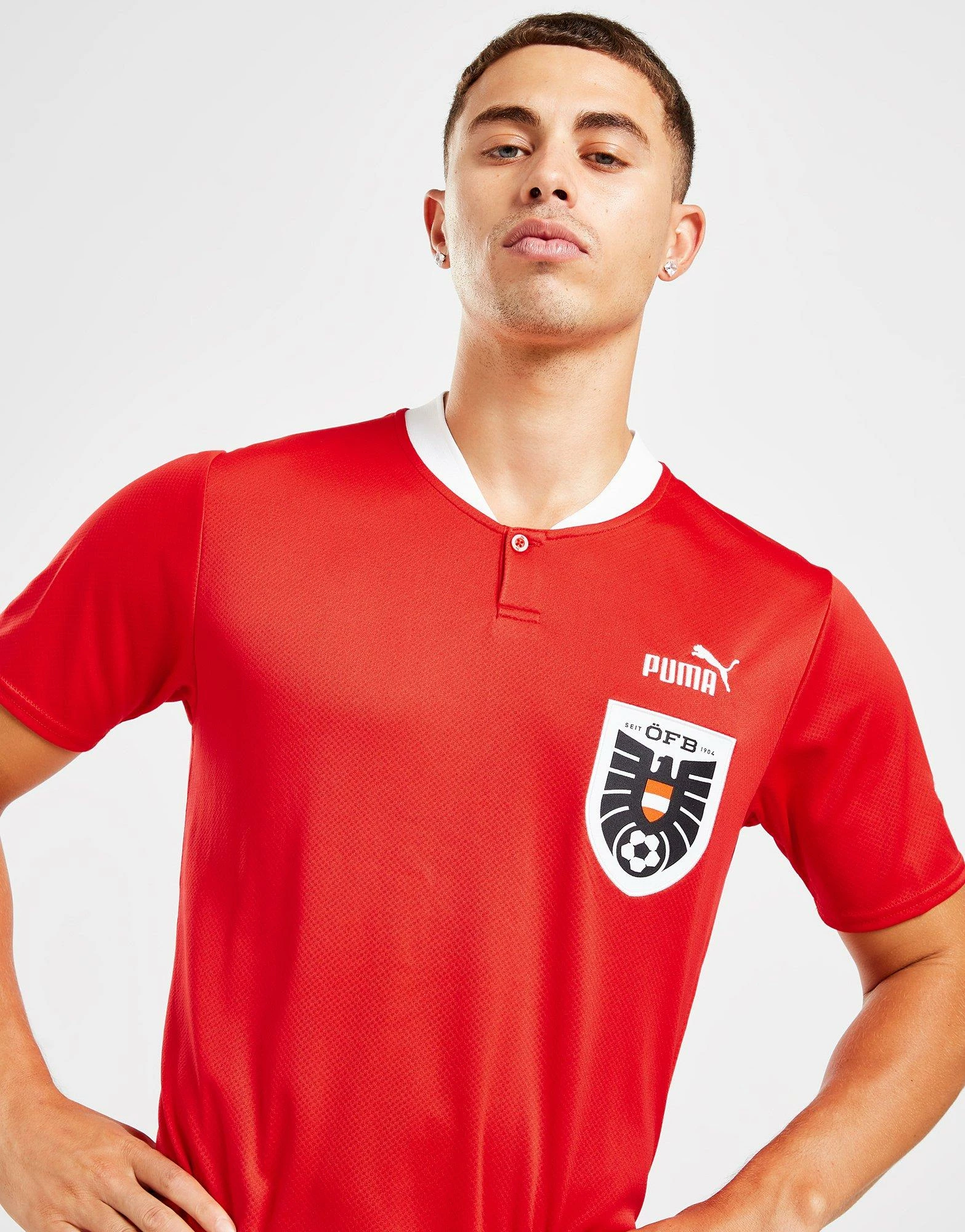 Puma Østrig 2022 Hjemmebanetrøje Herre Rød 3 Puma Østrig 2022 Hjemmebanetrøje Herre Rød
