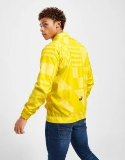 Puma Burussia Dartmund Pre Match Jacket Gul -Herretoj Salg jd 527680 e
