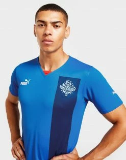 Puma Iceland 2022 Home Shirt Blå -Herretoj Salg jd 527689 b