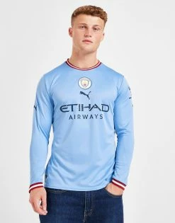 Puma Manchester City FC 2022/23 Long Sleeve Home Shirt Blå -Herretoj Salg jd 527750 b