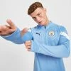 Puma Manchester City FC Training 1/4 Zip Top Blå -Herretoj Salg jd 527813 a