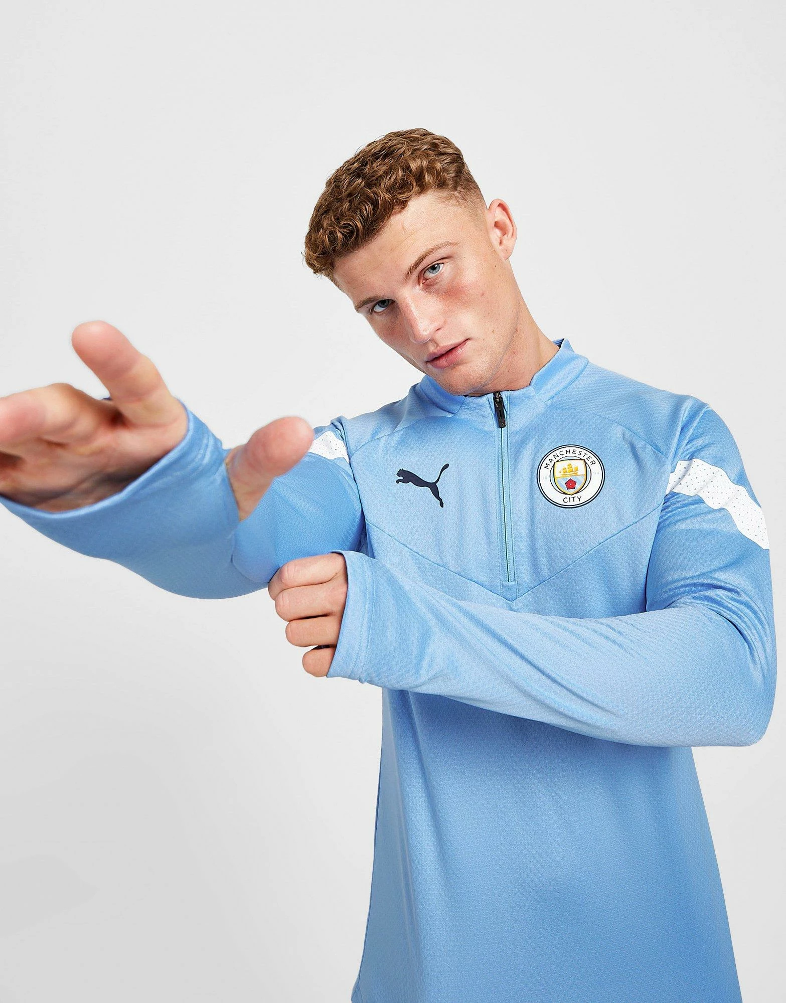 Puma Manchester City FC Training 1/4 Zip Top Blå 3 Puma Manchester City FC Training 1/4 Zip Top Blå