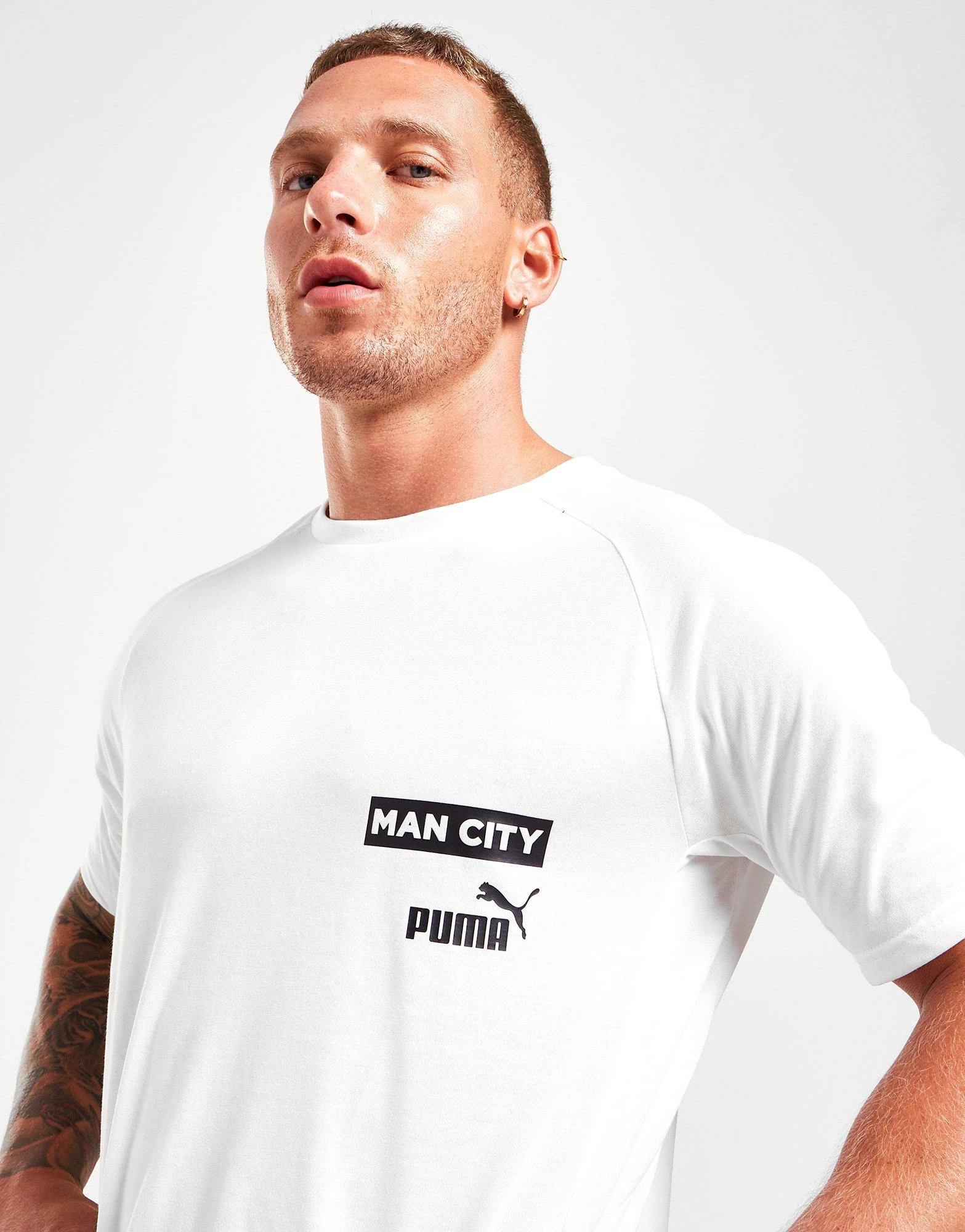 Puma Manchester City Fc Casuals T-shirt Hvid 3 Puma Manchester City Fc Casuals T-shirt Hvid