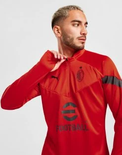 Puma AC Milan Training 1/4 Zip Top Rød -Herretoj Salg jd 527914 d