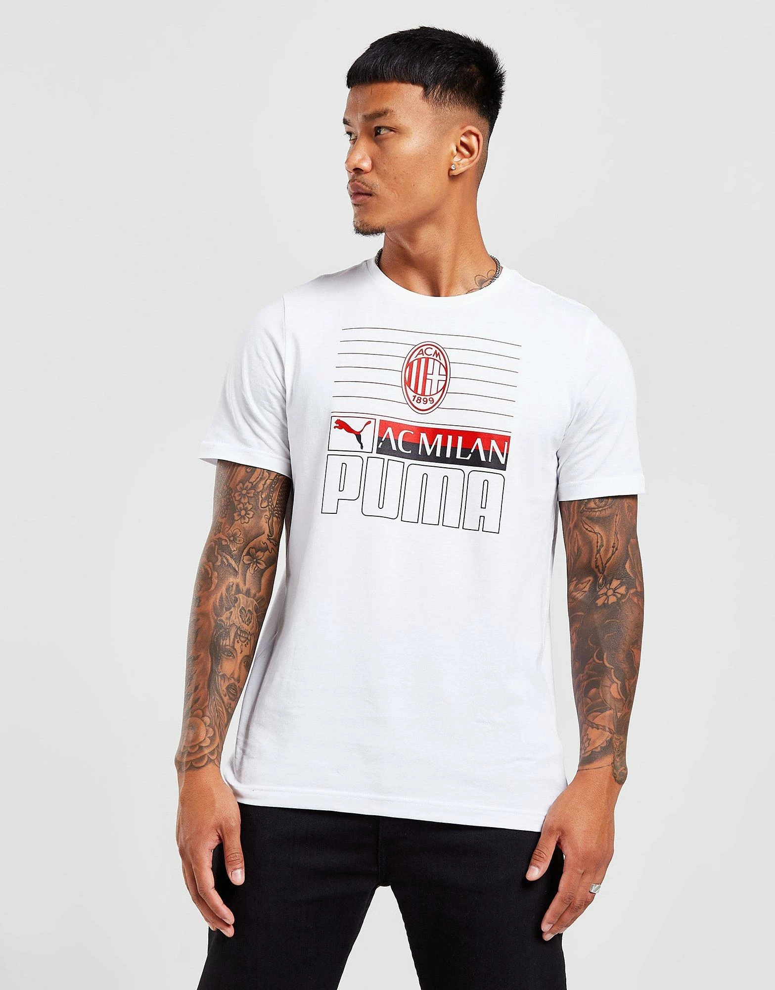 Puma AC Milan Core T-Shirt Hvid 3 Puma AC Milan Core T-Shirt Hvid