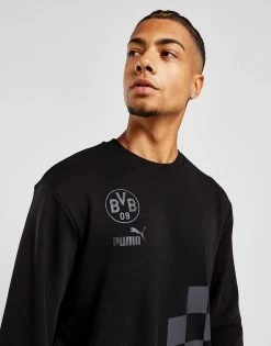 Puma Borussia Dortmund Culture Crew Sweatshirt Sort -Herretoj Salg jd 527949 b
