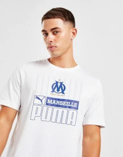 Puma Olympique Marseille Core T-shirt Hvid