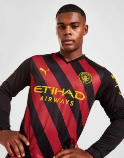 Puma Manchester City FC 2022/23 Langærmet Udebanetrøje Herre Sort
