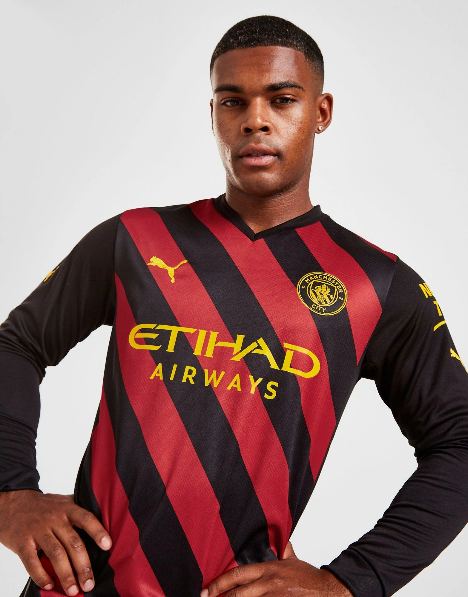 Puma Manchester City FC 2022/23 Langærmet Udebanetrøje Herre Sort 3 Puma Manchester City FC 2022/23 Langærmet Udebanetrøje Herre Sort