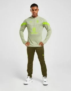Puma AC Milan 1/4 Zip Træningstrøje Herre Grøn -Herretoj Salg jd 528025 d