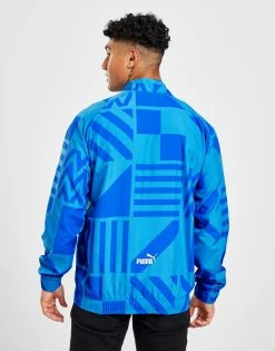 Puma Olympique Marseille Pre Match Jacket Blå -Herretoj Salg jd 528032 b