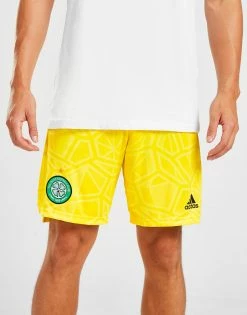 Adidas Celtic FC 2022/23 Home Goalkeeper Shorts PRE ORDER Gul