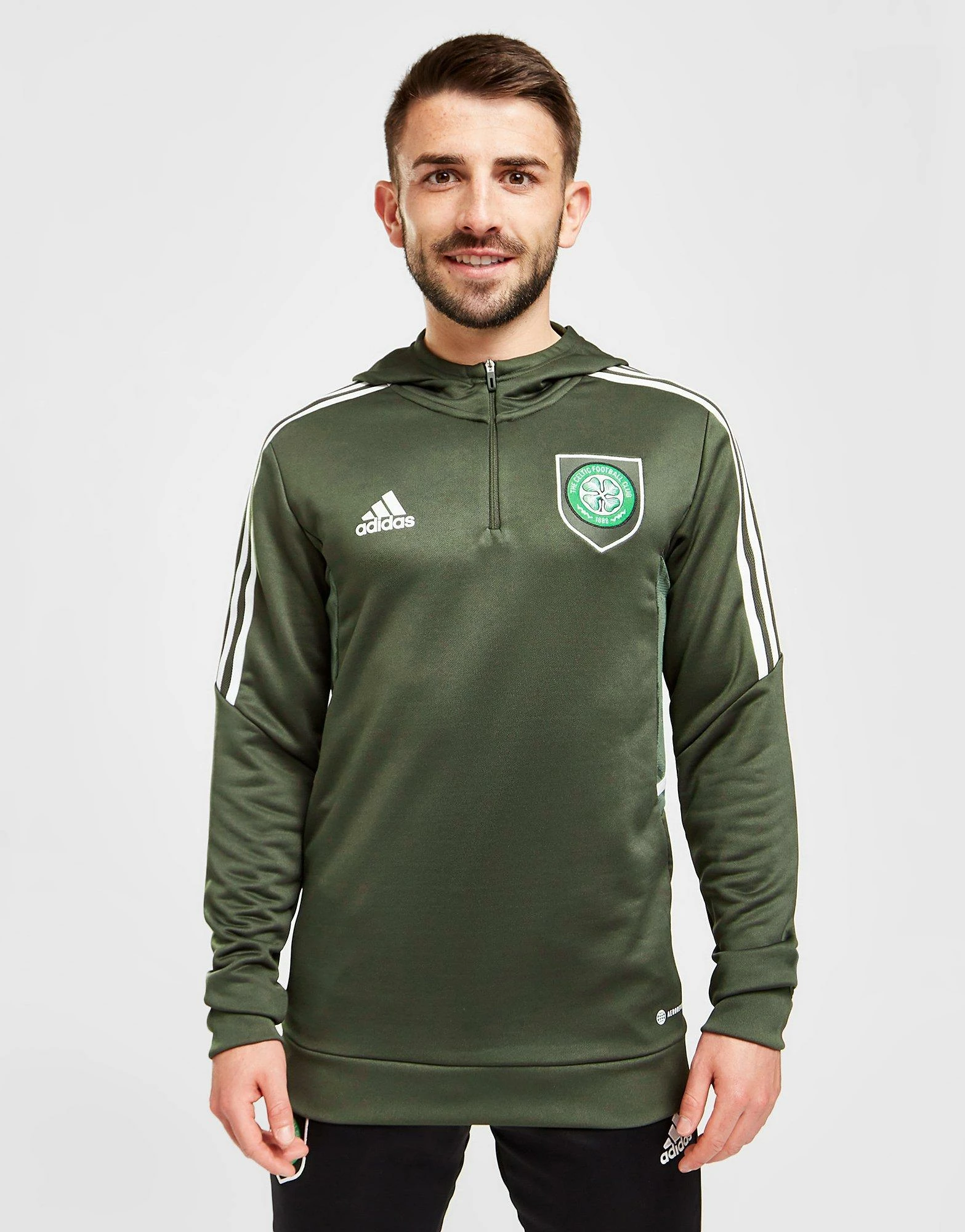 Adidas Celtic FC Track Hoodie Grøn 3 Adidas Celtic FC Track Hoodie Grøn